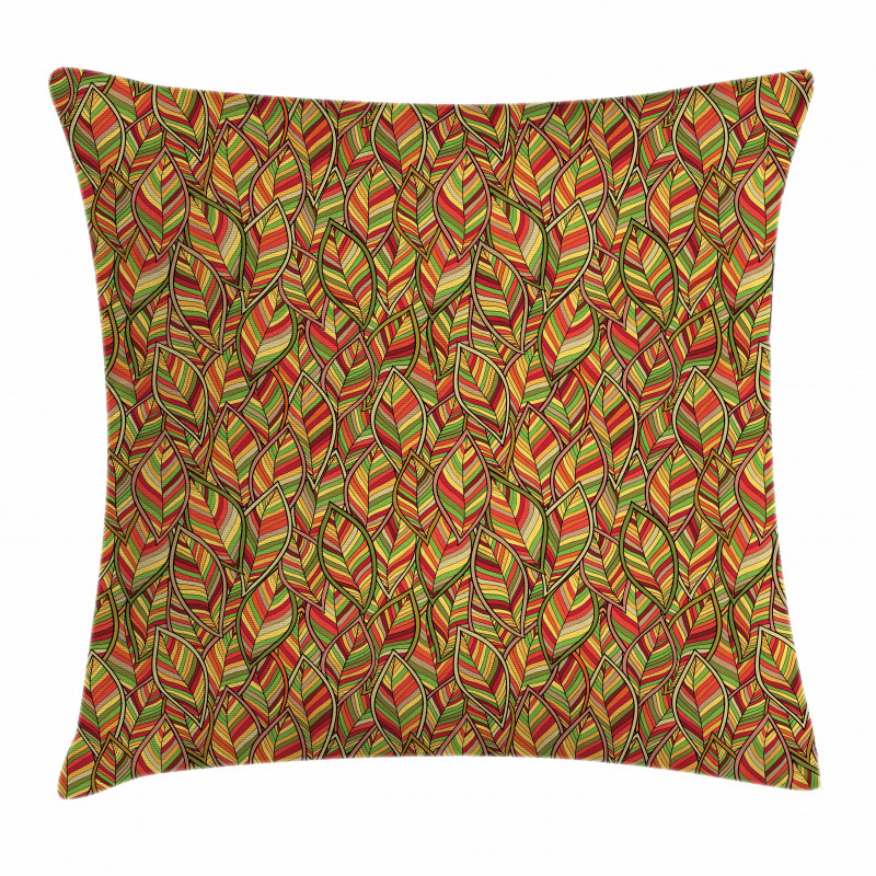 Autumn Faded Leafage Pillow Cover