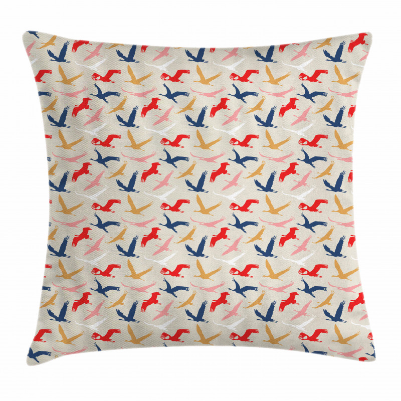 Pelicans Silhouettes Pillow Cover