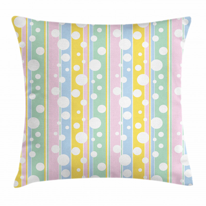 Pastel Colored Stripes Pillow Cover