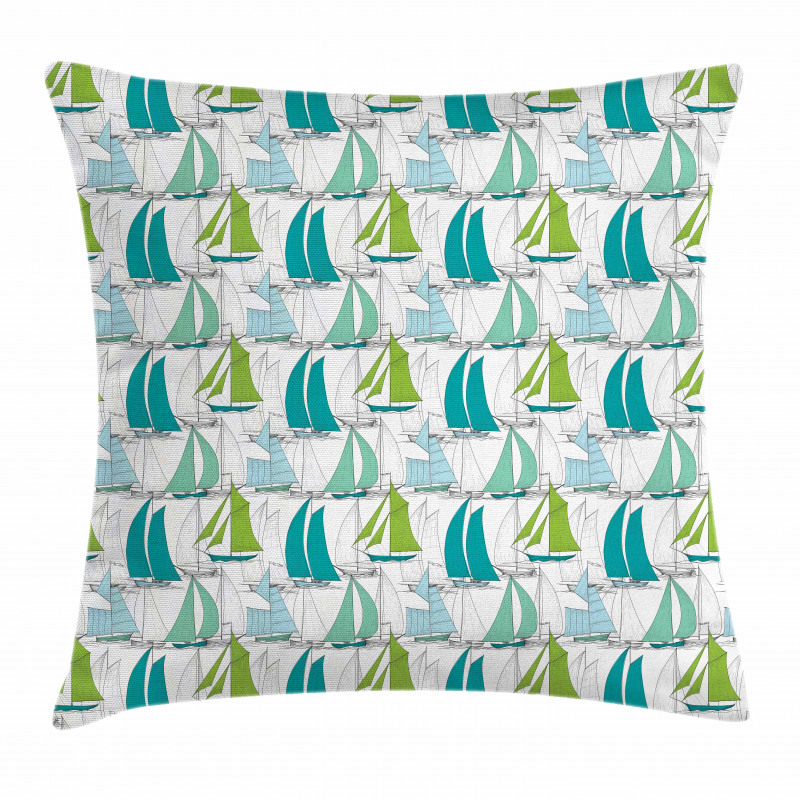 Sailing Boat Theme Pillow Cover