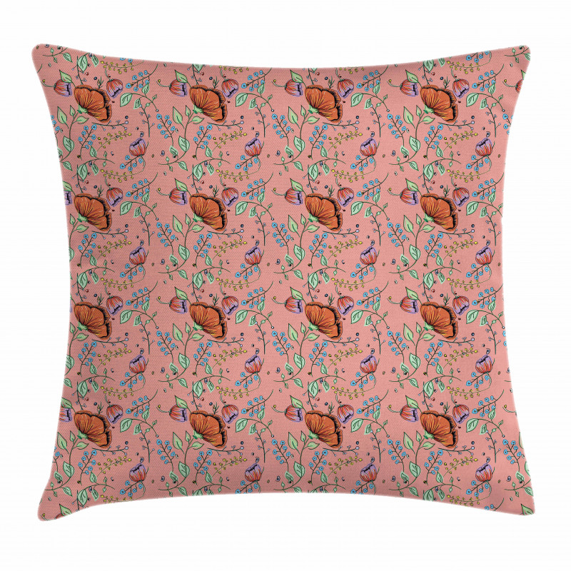 Pastel Magnolia Bouquet Pillow Cover