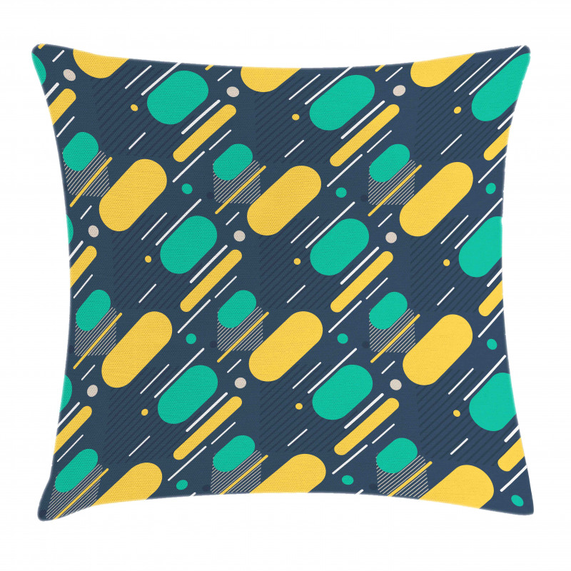 Lines Circles Colors Pillow Cover