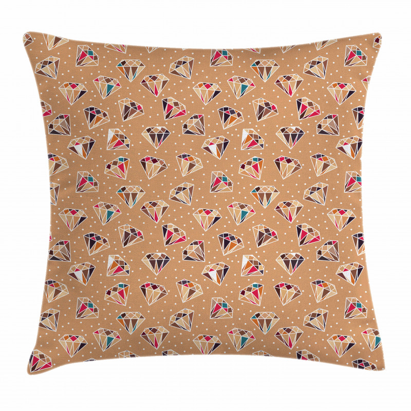 Colorful Diamond Shapes Pillow Cover