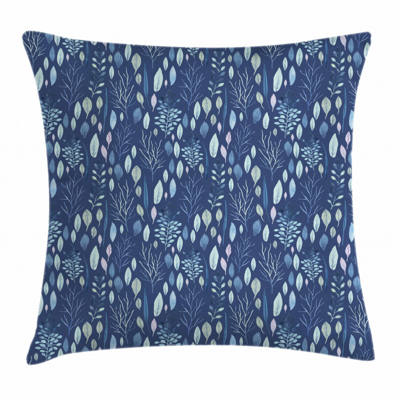 Watercolor Leaves Art Pillow Cover