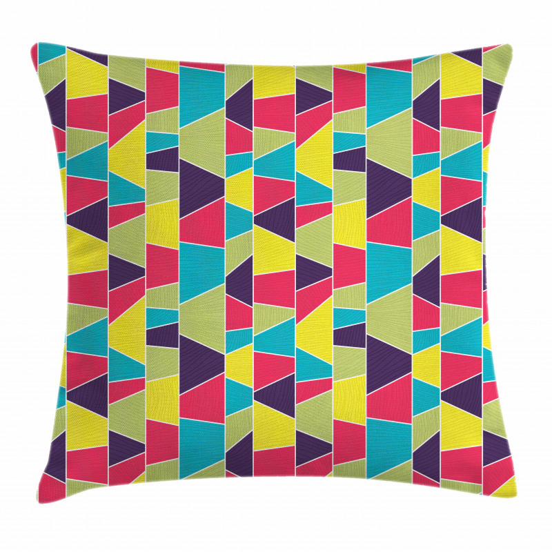 Mosaic Trapezoid Art Pillow Cover