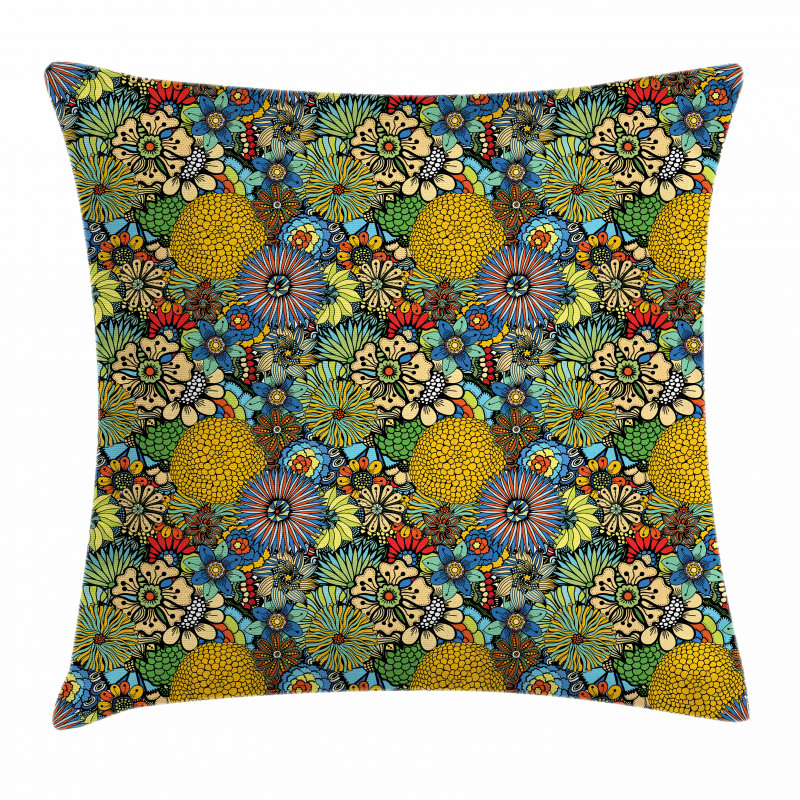 Whimsical Florist Doodle Pillow Cover