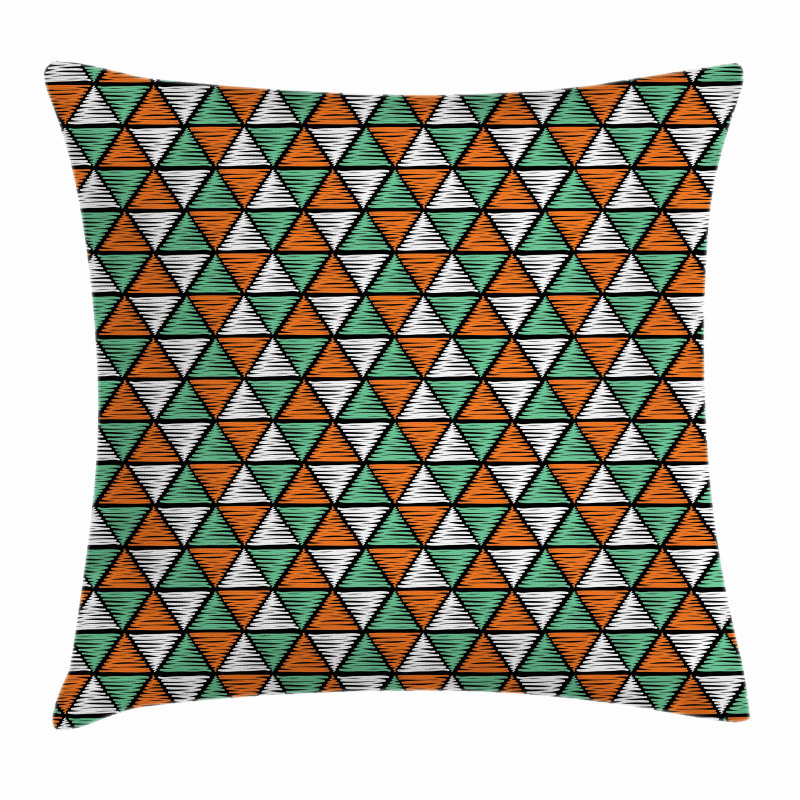 Doodle Style Line Design Pillow Cover