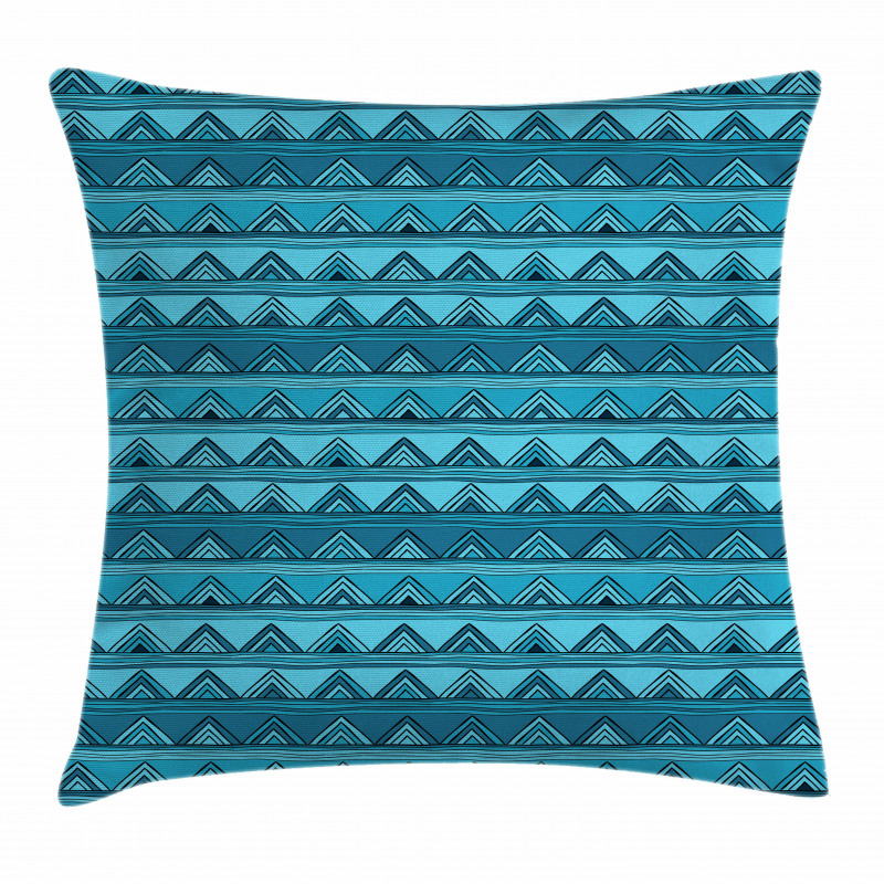 Doodle Style Triangles Pillow Cover