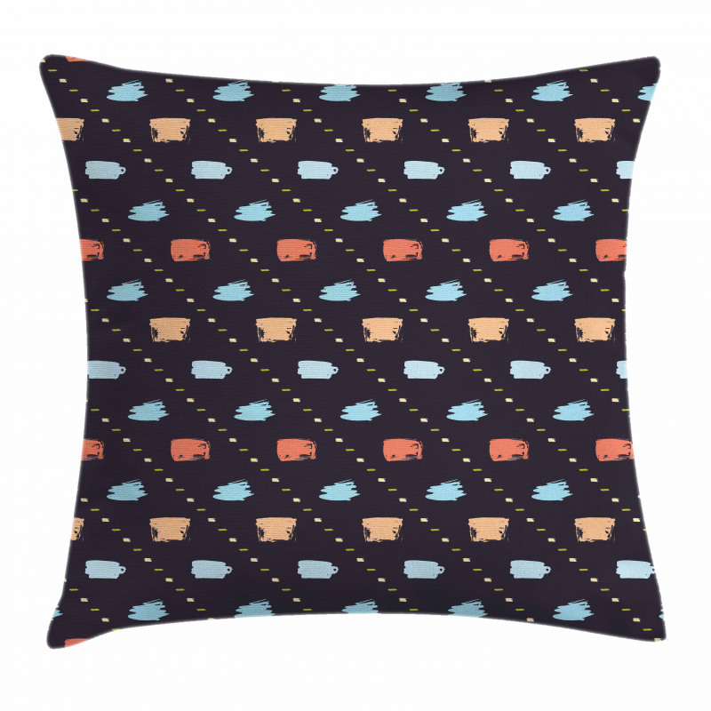 Hand Drawn Retro Image Pillow Cover