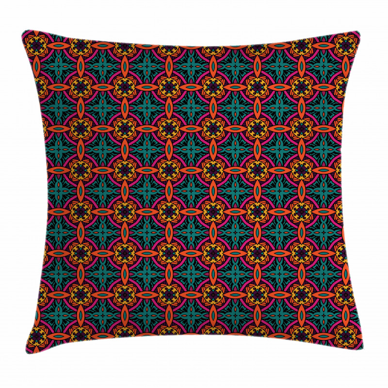 Tribal Foliage Leaves Pillow Cover