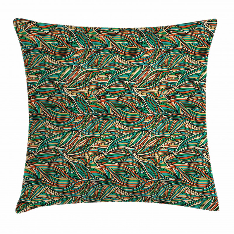 Colorful Swirled Lines Pillow Cover