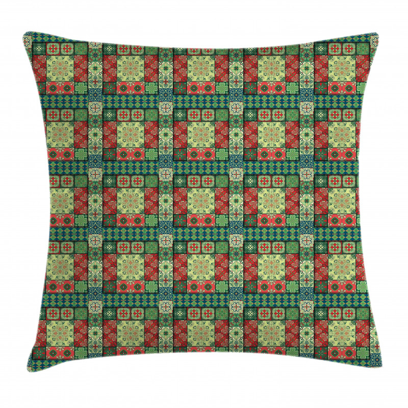 Colorful Azulejo Tiles Pillow Cover