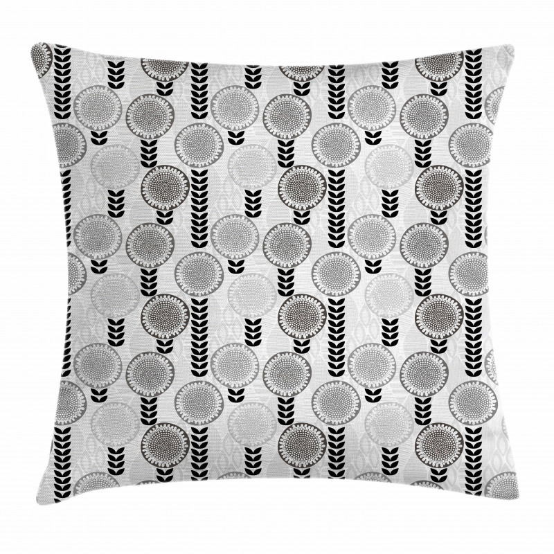 Greyscale Spring Bloom Pillow Cover