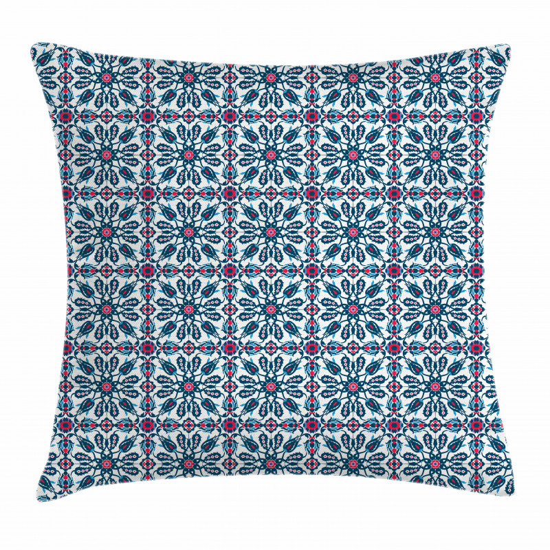 Vintage Flower Design Pillow Cover