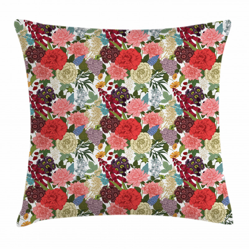 Romantic Bouquet Design Pillow Cover