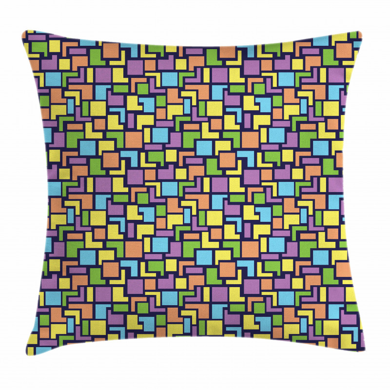 Retro Shapes Pattern Pillow Cover