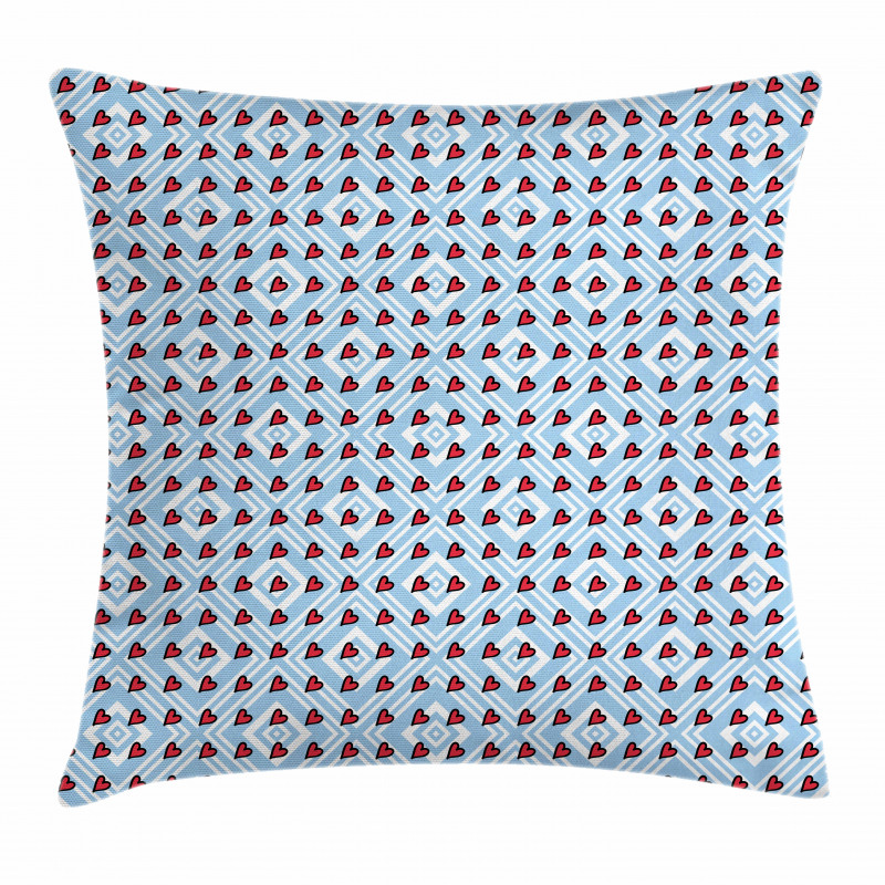 Bohemian Heart Shapes Pillow Cover