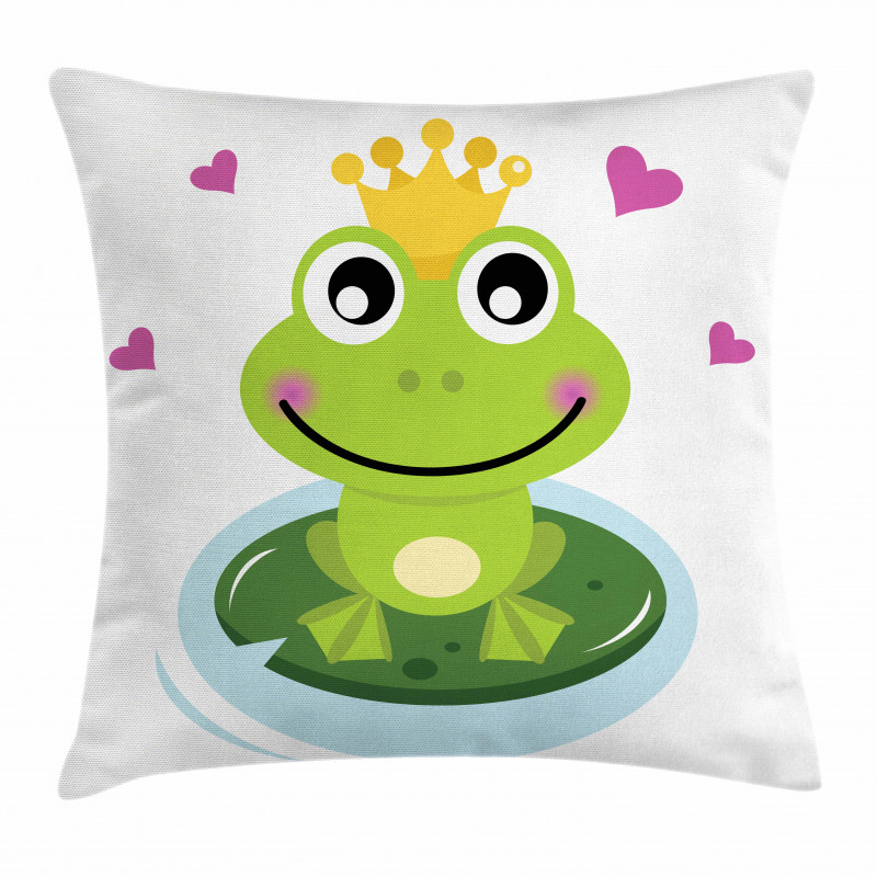 Cartoon Frog Prince Pillow Cover