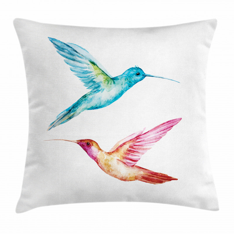 Colorful Hummingbird Pillow Cover