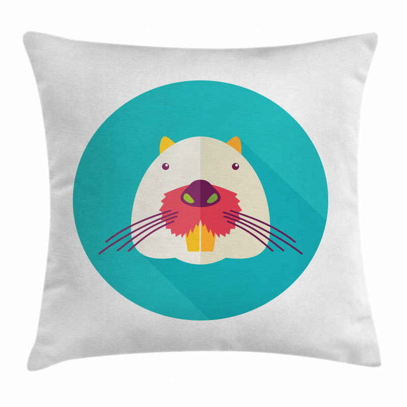 Cartoon Beaver Design Pillow Cover