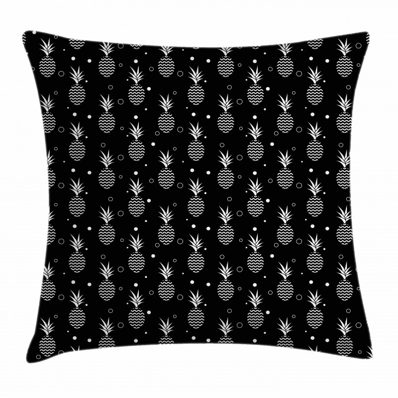 Monochrome Pineapples Pillow Cover