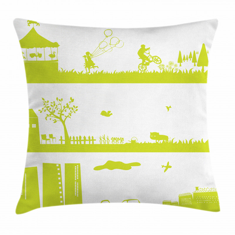 Landscape Pattern Pillow Cover