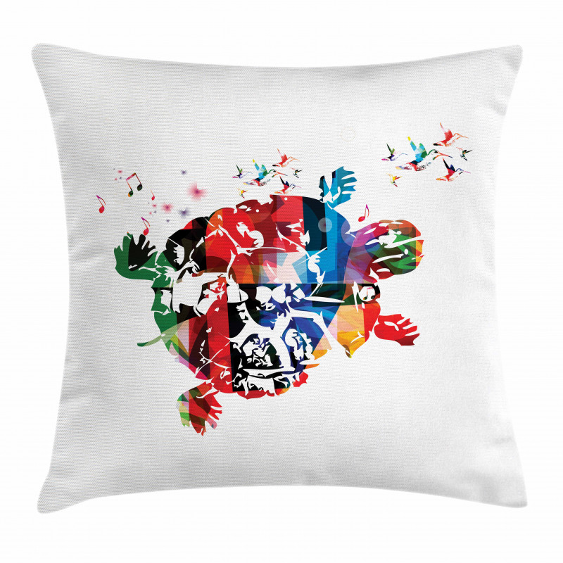 Abstract Turtle Notes Pillow Cover