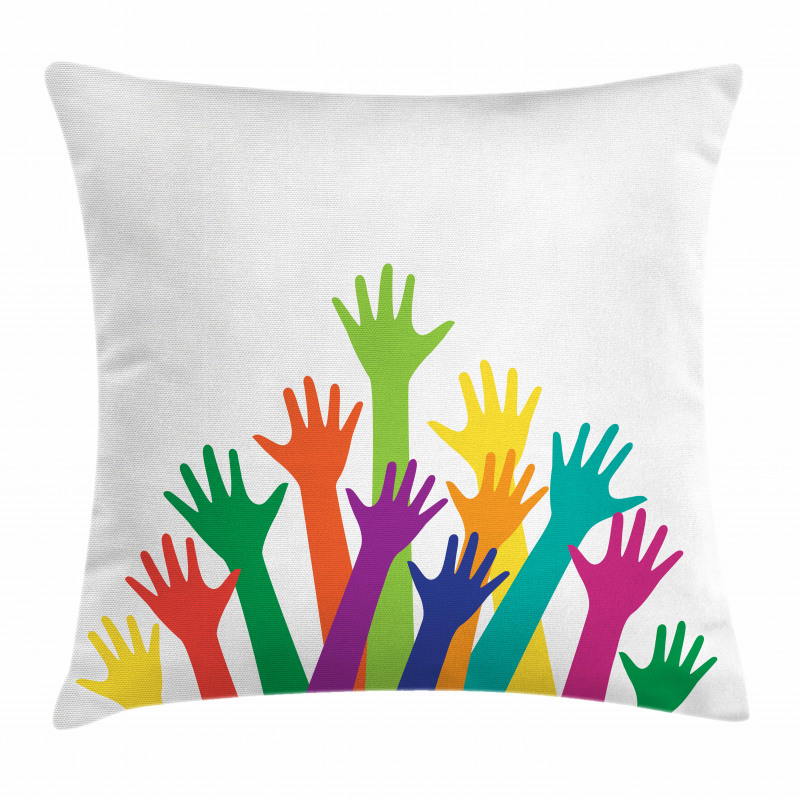 Silhouette of Hands Pillow Cover