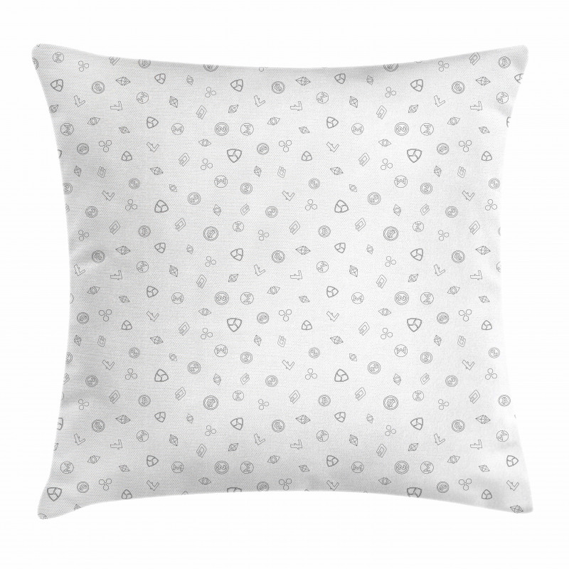 Cryptocurrency Theme Pillow Cover