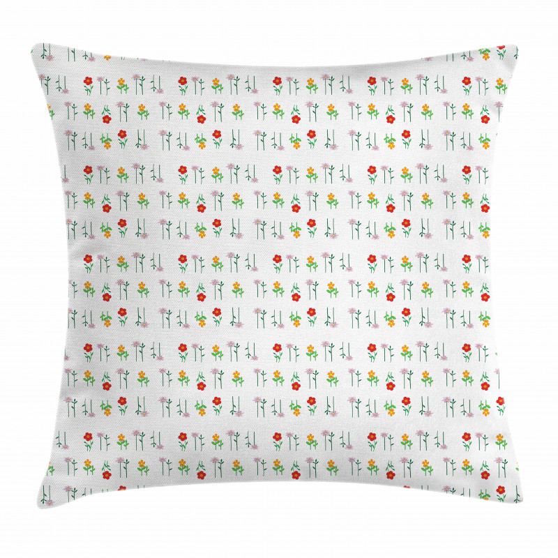 Blossoming Daisy Field Pillow Cover
