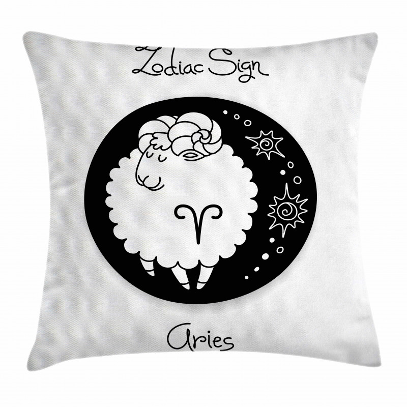 Funny Ram in a Dot Pillow Cover