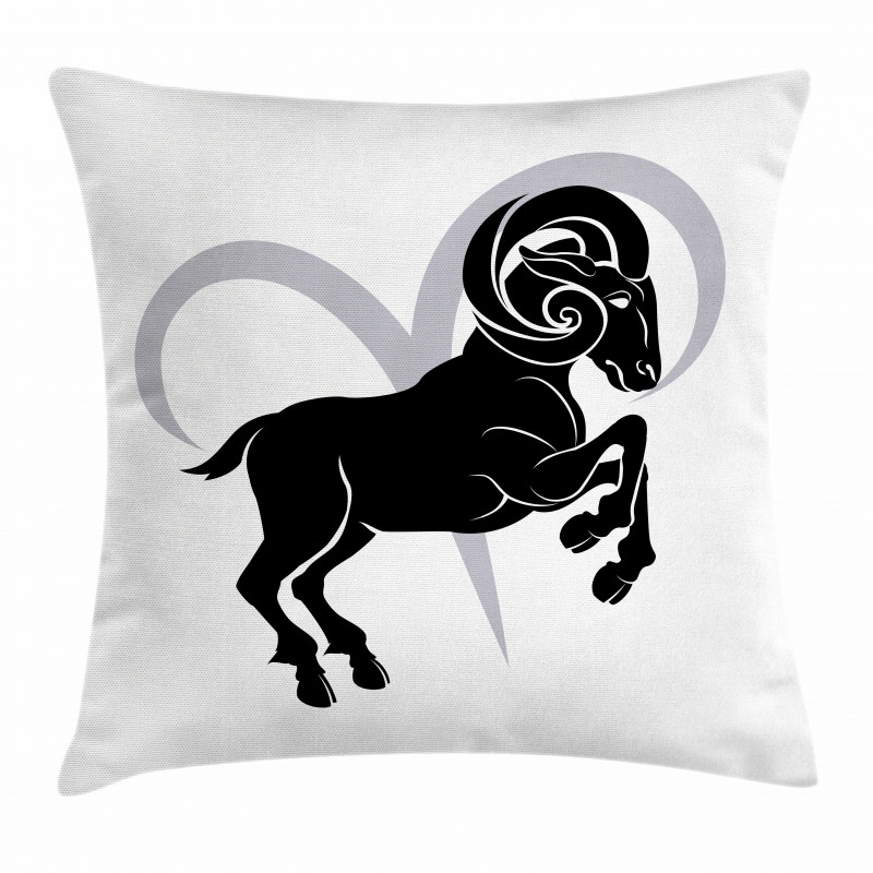 Ram Silhouette Pillow Cover