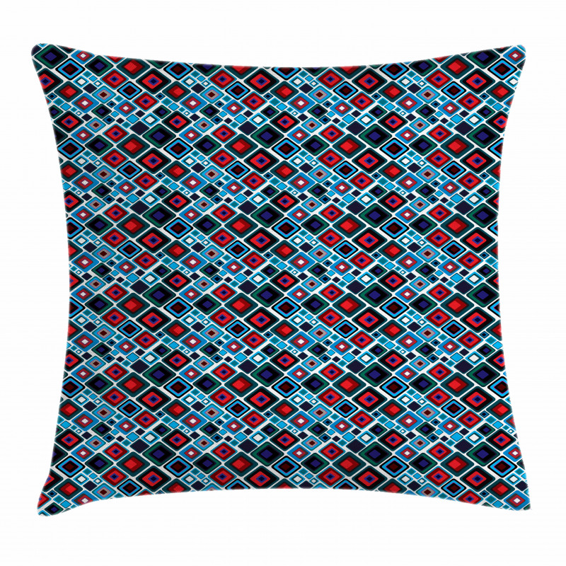 Abstract Squares Design Pillow Cover