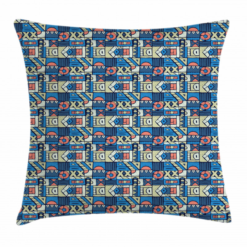 Folk Geometric Pillow Cover