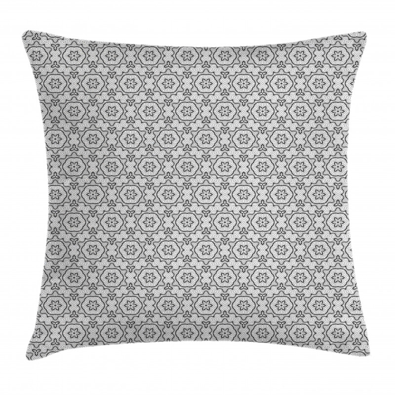 Symmetrical Simple Motifs Pillow Cover