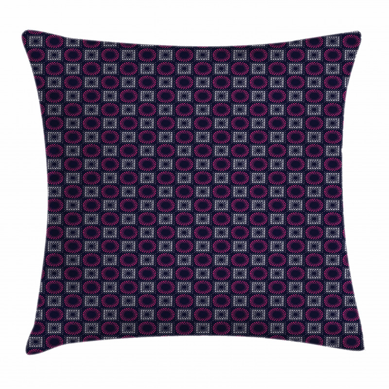 Squares Circles Dots Pillow Cover
