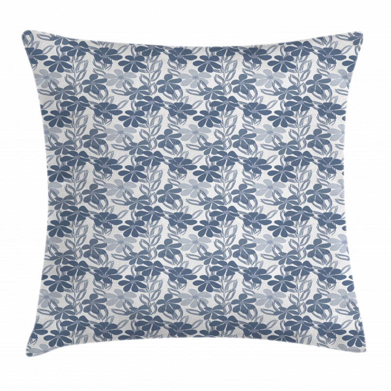 Pastel Colors with Leaves Pillow Cover