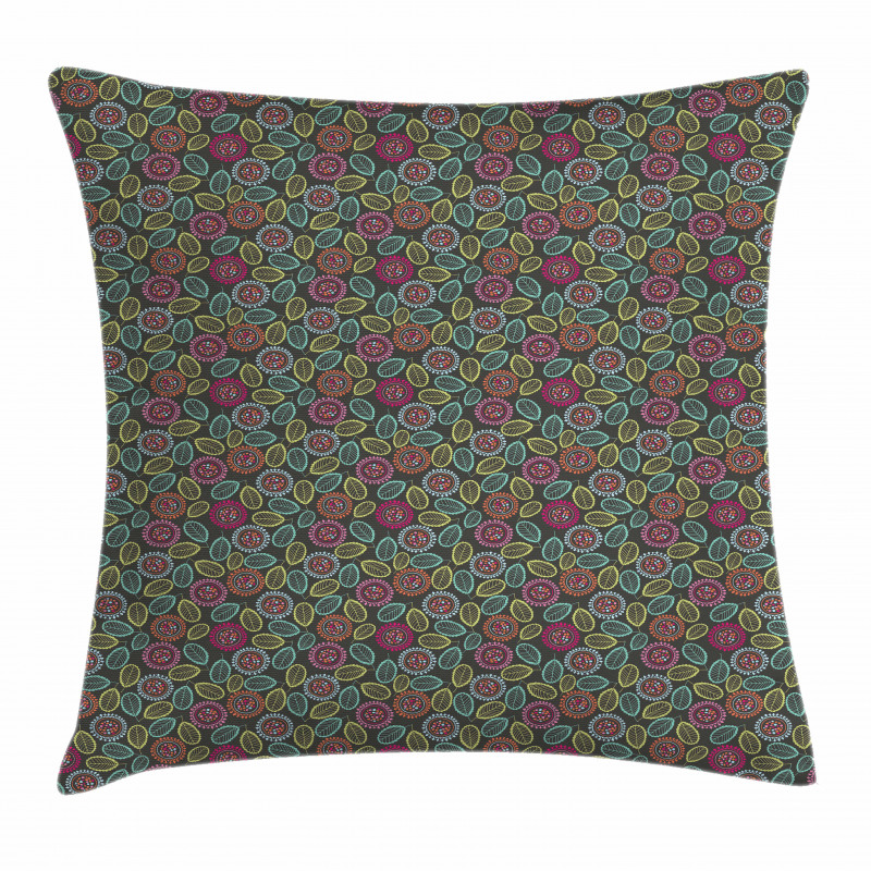Abstract Foliage in Blooms Pillow Cover