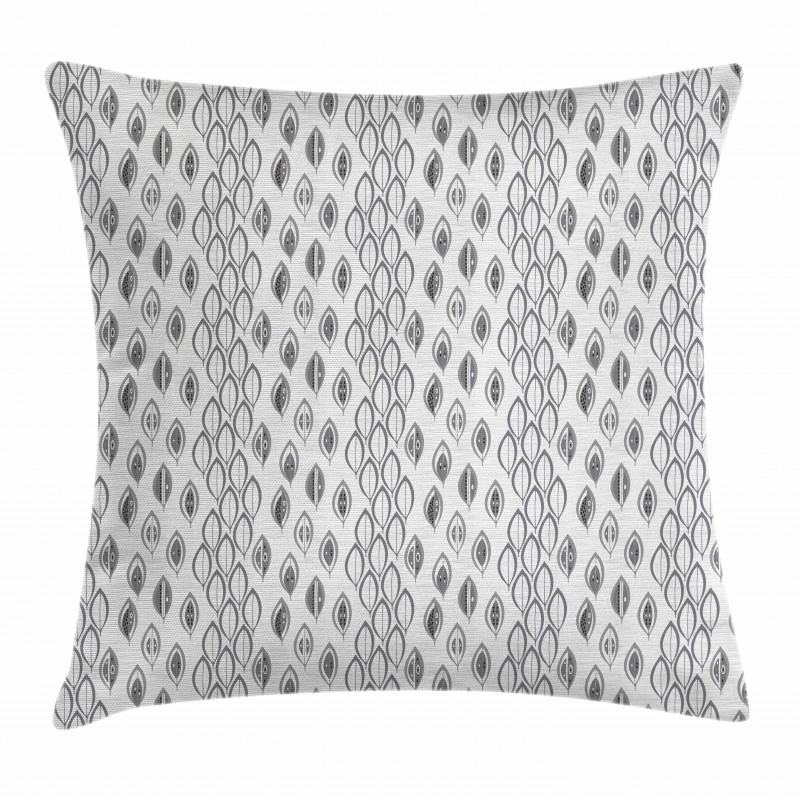 Greyscale Foliage Abstract Pillow Cover