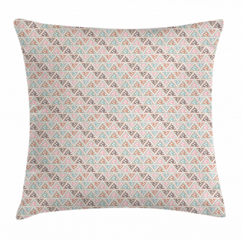Pastel Toned Triangles Pillow Cover