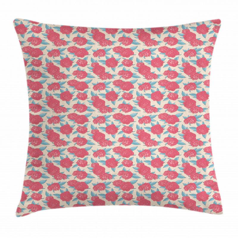 Gentle Rose Design Pillow Cover