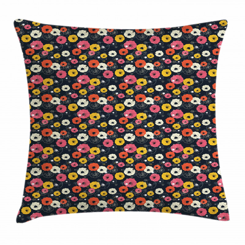 Colorful Spring Blooms Pillow Cover