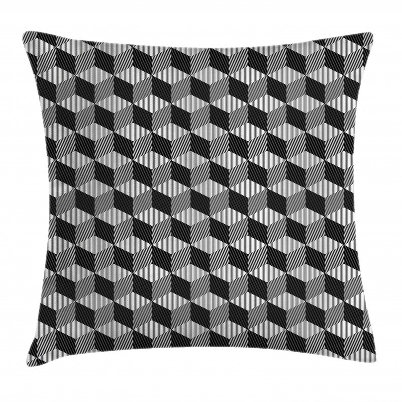 Monochrome Cube Pillow Cover