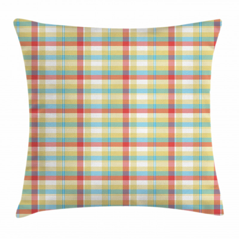 Colorful Shapes with Lines Pillow Cover