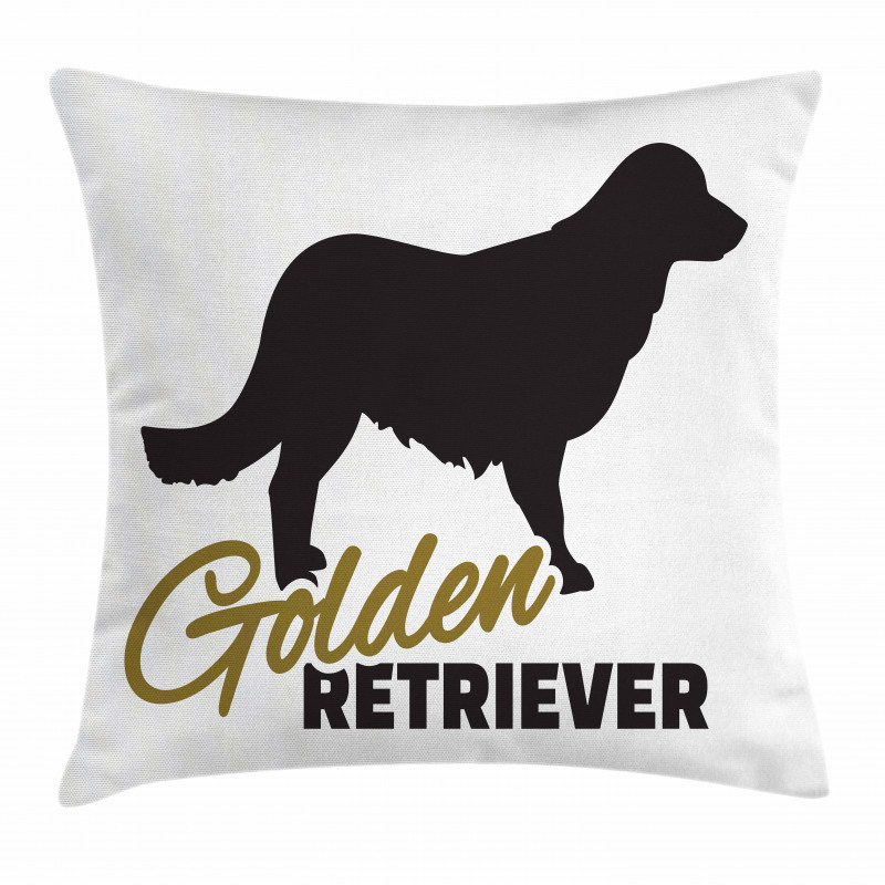 Dog Silhouette Pillow Cover