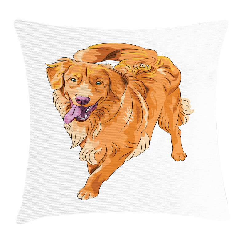 Playful Dog Pillow Cover