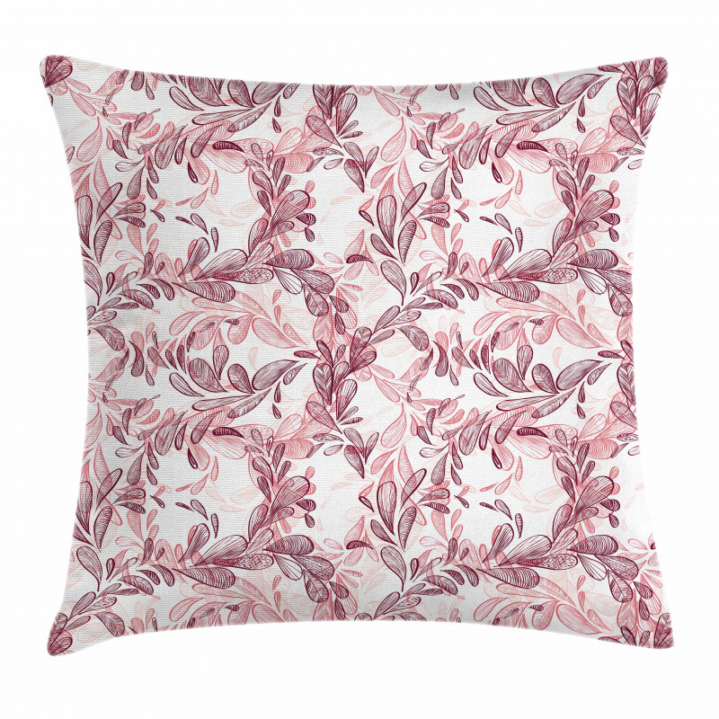 Sketchy Leaves Petals Pillow Cover
