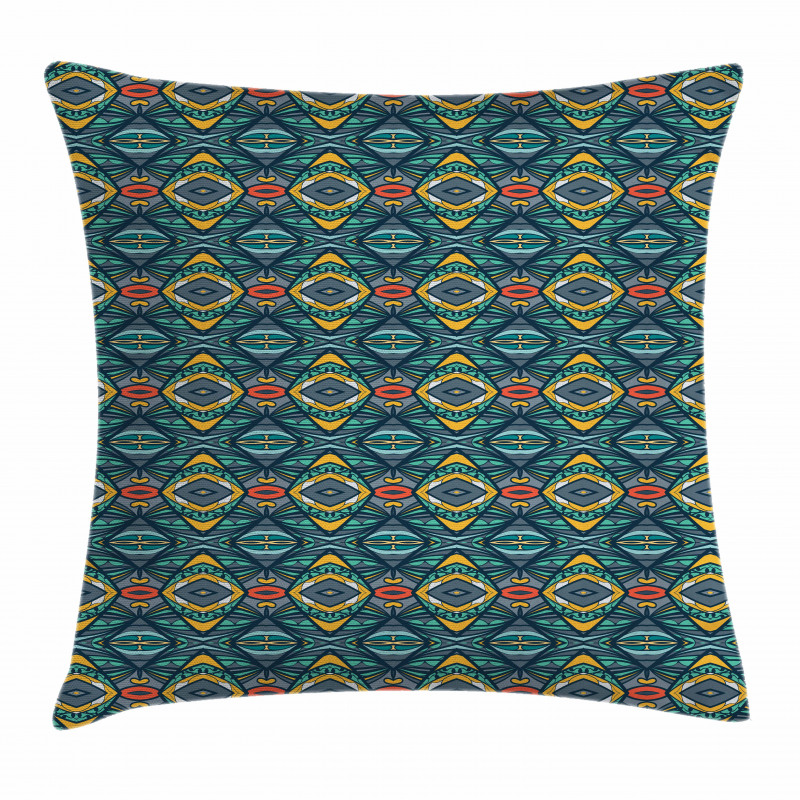 Folk Influences Ornaments Pillow Cover