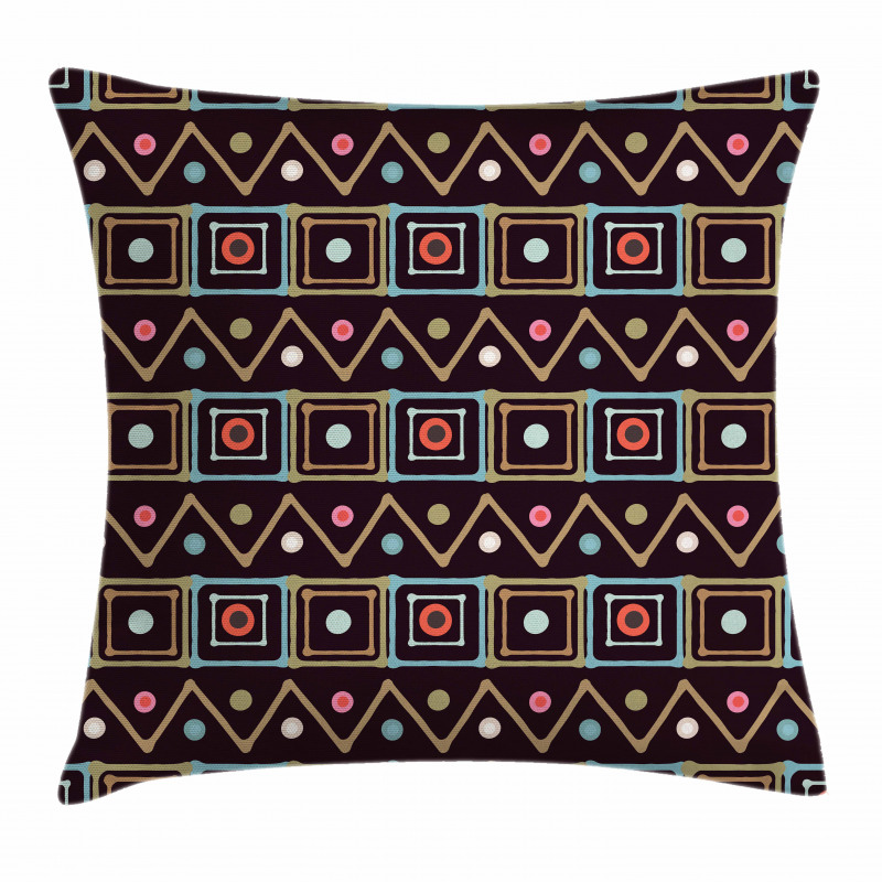 Native Colorful Borders Pillow Cover