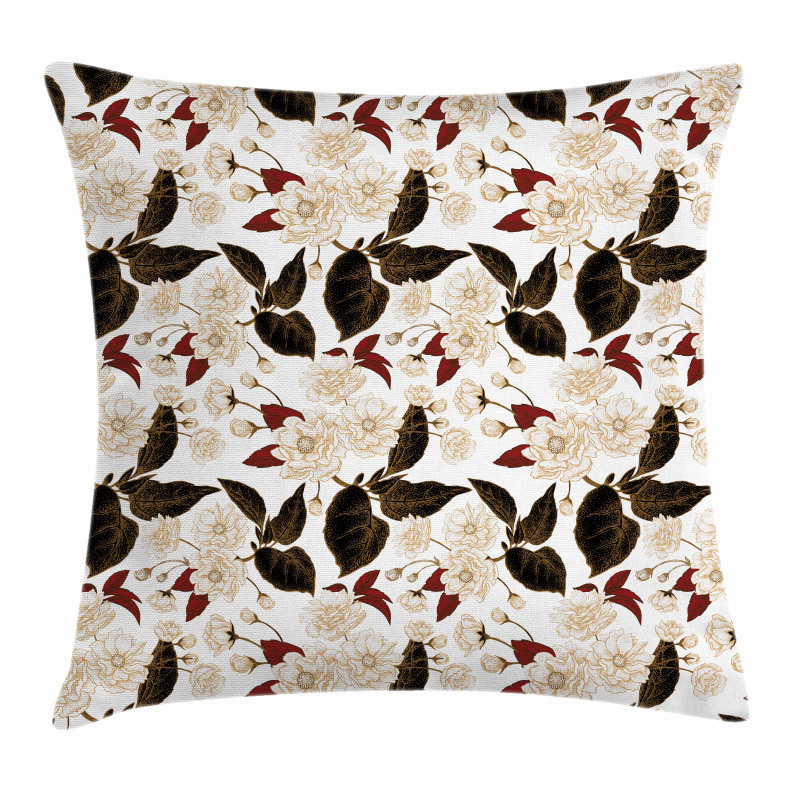 Chinese Plum Pattern Pillow Cover